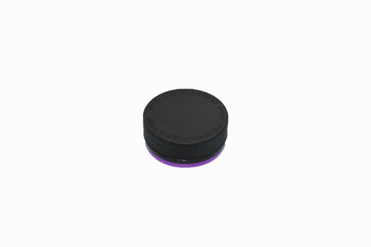 Salt City Connection  53/CRTE Black Purple Band - Child Resistant and Tamper Evident Ribbed PE Lined Closure