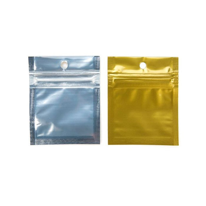 Salt City Connection Gold Backed Metallized Hanging Zipper Barrier Bags (2