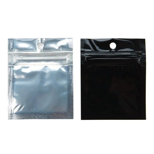 Black Backed Metallized Hanging Zipper Barrier Bags (2