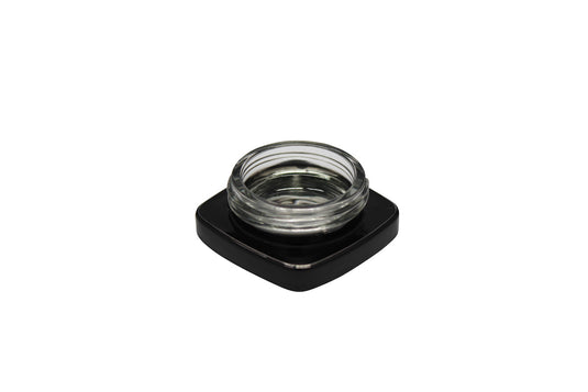 Salt City Connection 9ml  Matte Black - Square Concentrate Jar with Silver Inside