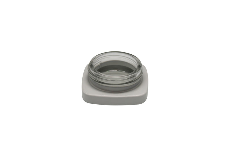 Load image into Gallery viewer, Salt City Connection 9ml White Matte - Square Thick Wall Concentrate Jar
