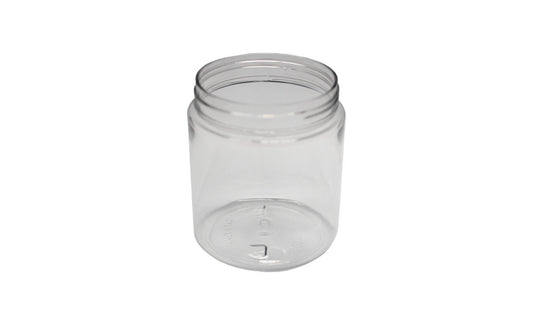 Salt City Connection Clear 8 oz - 66mm Straight Sided Child Resistant PET Jar